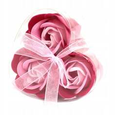 Набор розовых роз к женскому дню, Сердце, 3 шт. AWGifts