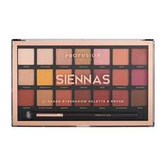 Палитра из 21 тени для век с кисточкой Profusion, Siennas Eyeshadow Palette