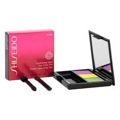 Тройные тени для век YE 406 Tropicalia, 3 г Shiseido, Luminizing Satin Eye Color Trio, разноцветный