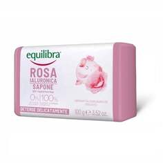 Нежно очищающее розовое мыло с гиалуроновой кислотой, 100 г Equilibra, Rosa
