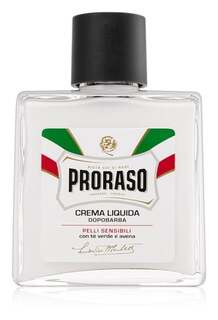 Белый кремовый бальзам после бритья без спирта, рекомендуется для чувствительной кожи, 100 мл Proraso