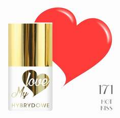 Гибридный лак для ногтей Hot Kiss Mylove UV/Led 171, SUNFLOWER