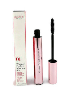 Утолщающая и удлиняющая тушь для ресниц 01 Черная, 8 мл Clarins, Eye Make-Up Wonder Perfect 4D