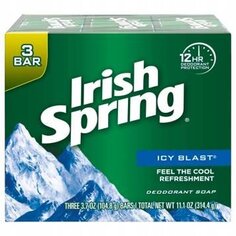 Кусковое мыло, Icy Blast из США, 3х105,8 г Irish Spring, Inna marka