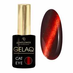 Магнитный гибридный лак для ногтей «Кошачий глаз» UV/LED Gelaq, Cat Eye Magnetic M07 -, SUNFLOWER