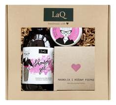 Подарочный набор LaQ Kicia для женщин (гель для душа 500мл + масло для тела 200мл + мусс для тела 100мл) 1 упаковка.