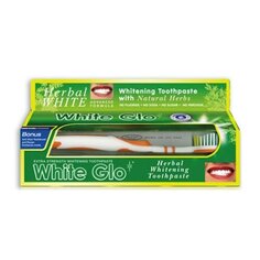 Отбеливающая зубная паста с травами, 100 мл + зубная щетка White Glo, Herbal Whitening