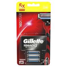 Стержни для бритв, 5 шт. Gillette Mach3 Start RedStar