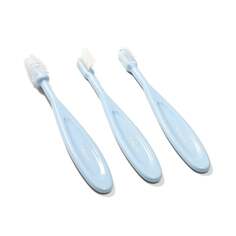 Зубные щетки для десен, прорезывания зубов, 3 шт, СИНИЕ, Babyono