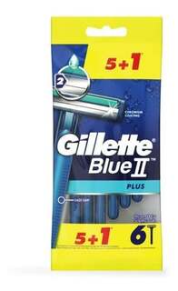 Одноразовые бритвы для мужчин. 6 шт. Gillette, Blue II Plus