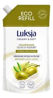 Питательное сливочное жидкое мыло с оливкой и йогуртом - запас 400 мл Luksja, Creamy &amp; Soft