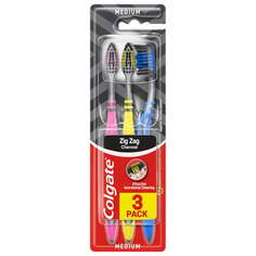 Зубные щетки Colgate Zigzag средние 3 шт.