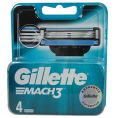 Лезвия Mach 3, 4 шт. Gillette, Procter &amp; Gamble