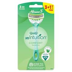 Одноразовые бритвы для женщин 4 шт. Wilkinson,My Intuition Xtreme3 ​​Comfort Sensitive