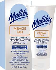 Увлажняющий лосьон до и после принятия солнечных ванн, 150 мл Malibu, Miracle Tan Malibu'