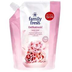 Крем-мыло для рук с питательным экстрактом шелка Delicacy Refill 750мл Soraya FAMILY FRESH Hand Soap, Orkla