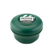Зеленое мыло для бритья в пластиковом тигле с увлажняющим и защитным эффектом, 150 мл Proraso
