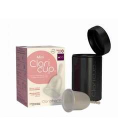 Менструальная чаша Claricup + контейнер для дезинфекции, прозрачный, размер 0, Claripharm