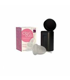 Менструальная чаша Claricup + контейнер для дезинфекции, прозрачный, размер 1, Claripharm
