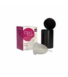 Менструальная чаша Claricup + контейнер для дезинфекции, прозрачная, размер 3, Claripharm