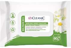 Туалетная бумага Cleanic увлажненная с экстрактом ромашки 1 упаковка - 80 шт.