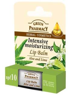 Зеленая Аптека, Бальзам для губ, Интенсивно увлажняющий бальзам для губ, SPF 10, 3,6 г, Green Pharmacy