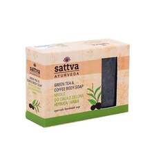 Мыло для тела Sattva Ayurveda Зеленый чай и кофе, 125 г