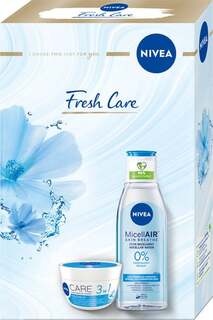 Набор Fresh Care легкий крем для лица 3в1 100мл + ухаживающий мицеллярный флюид для нормальной и комбинированной кожи 200мл Nivea