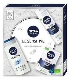 Подарочный набор для мужчин Be Sensitive: гель для душа + пена для бритья + бальзам после бритья Nivea