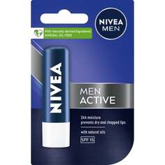 Ухаживающая губная помада 4,8г Nivea, Men Active