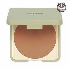 Компактная бронзирующая пудра с матовым финишем 102 Warm Sienna 9г KIKO Milano, Green Me Bronzer