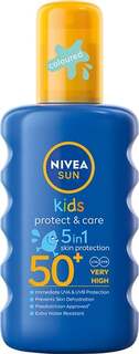 Увлажняющий солнцезащитный спрей для детей SPF50, 200 мл Nivea, Sun Kids Protect &amp; Care