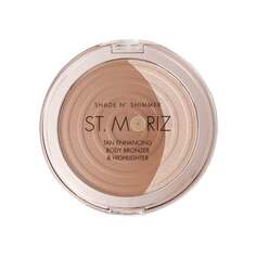 Бронзатор и хайлайтер для лица и тела 15г St.Moriz, Shade N&apos; Shimmer Face &amp; Body Bronze &amp; Highlighter, St. Moriz