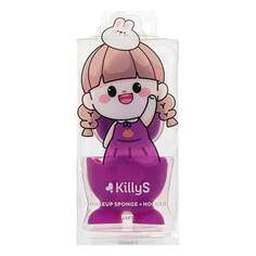 Фиолетовый спонж для макияжа на подставке, 1 шт. KillyS, Tamagotchi Girl
