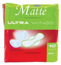 Ультрагигиенические прокладки с крылышками, 10 шт. Mattes