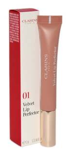 Блеск для губ матовый 01 Velvet Nude, 12 мл Clarins, Velvet Lip Perfector