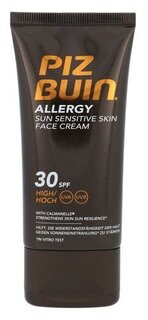 Крем для лица Allergy Sun Sensitive Skin SPF30+ препарат для загара 50мл PIZ BUIN