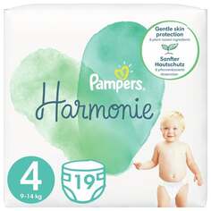 Подгузники Pampers Harmonie размер 4 9-14 кг, 19 шт., Procter &amp; Gamble
