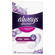 Прокладки при недержании мочи, 40 шт. Always, Discreet Long, Procter &amp; Gamble