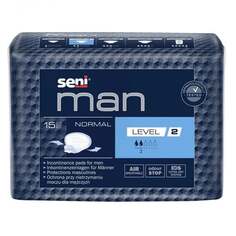 Прокладки урологические мужские Normal Level 2 19х23,5 см, 15 шт. Seni, Man