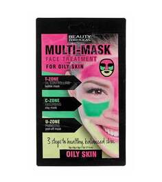 Уход за лицом для жирной кожи 3х5г Beauty Formulas, Multi Mask Face Treatment