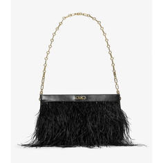 Клатч Michael Michael Kors Tabitha Large Feather Embellished, черный