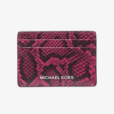 Кошелек Michael Michael Kors Jet Set Small Snake Embossed, фуксия