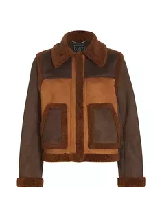 Куртка из искусственной овчины Atlas Mercer Collective, цвет cognac dark brown