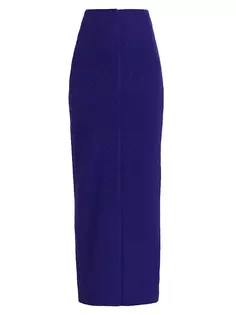 Шерстяная трикотажная длинная юбка-карандаш A.W.A.K.E. Mode, фиолетовый