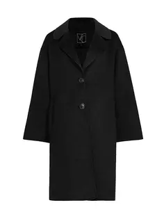 Длинное шерстяное пальто-кокон Kelly Mercer Collective, черный