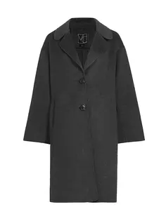 Длинное шерстяное пальто-кокон Kelly Mercer Collective, серый