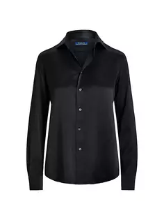 Шелковая рубашка классического кроя Polo Ralph Lauren, черный