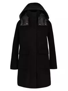 Длинное полушерстяное пуховое пальто Bristol Dawn Levy, черный