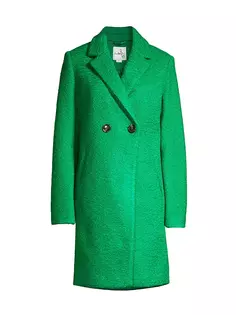 Двубортное пальто с вырезом Sam Edelman, цвет clover green